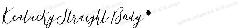 KentuckyStraight Body字体转换
